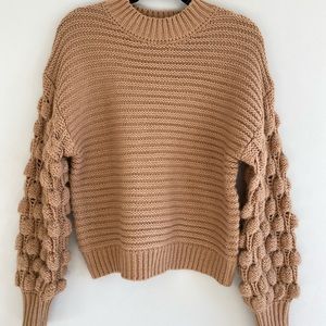 River island tan bobble knit sweater